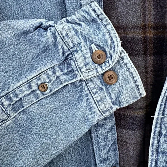 Wolverine Denim Blue Men's Jacket Flannel Lined Padded Warm - Picture 4 of 7